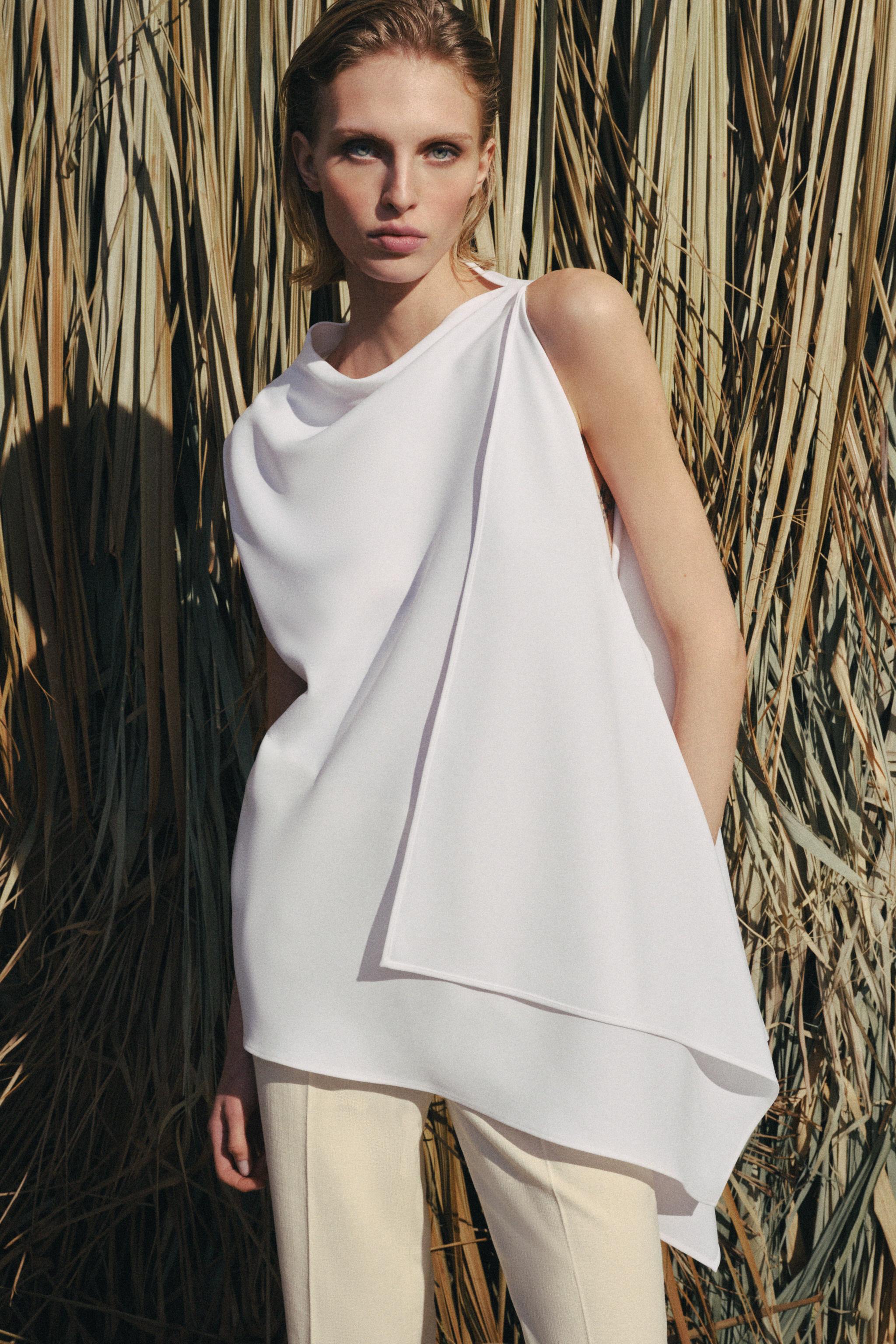 ZW COLLECTION ASYMMETRIC CAPE TOP